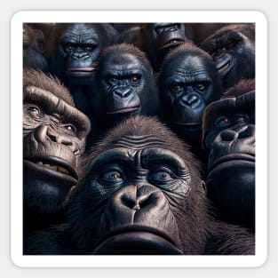 Gorilla Ape Wild Nature Funny Happy Humor Photo Selfie Sticker